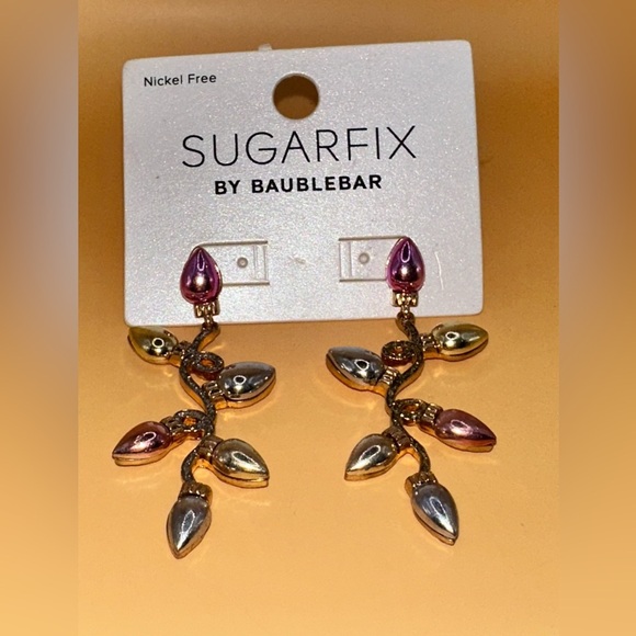 SUGARFIX BaubleBar Dangle Drop Earrings Silver Statement Holiday Gift Jewelry - Picture 7 of 8